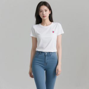 层姿百搭纯棉纯色T恤基础款圆领男女同款